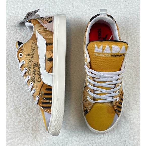 (NWT) TOESMITH • Custom Madame Gandhi Bad Habits Lace-Up Sneakers - Picture 3 of 16